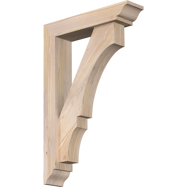 Ekena Millwork Balboa Traditional Smooth Bracket w/ Offset Brace, Douglas Fir, 5 1/2"W x 24"D x 36"H BKT0604X24X36BOA01SDF - main